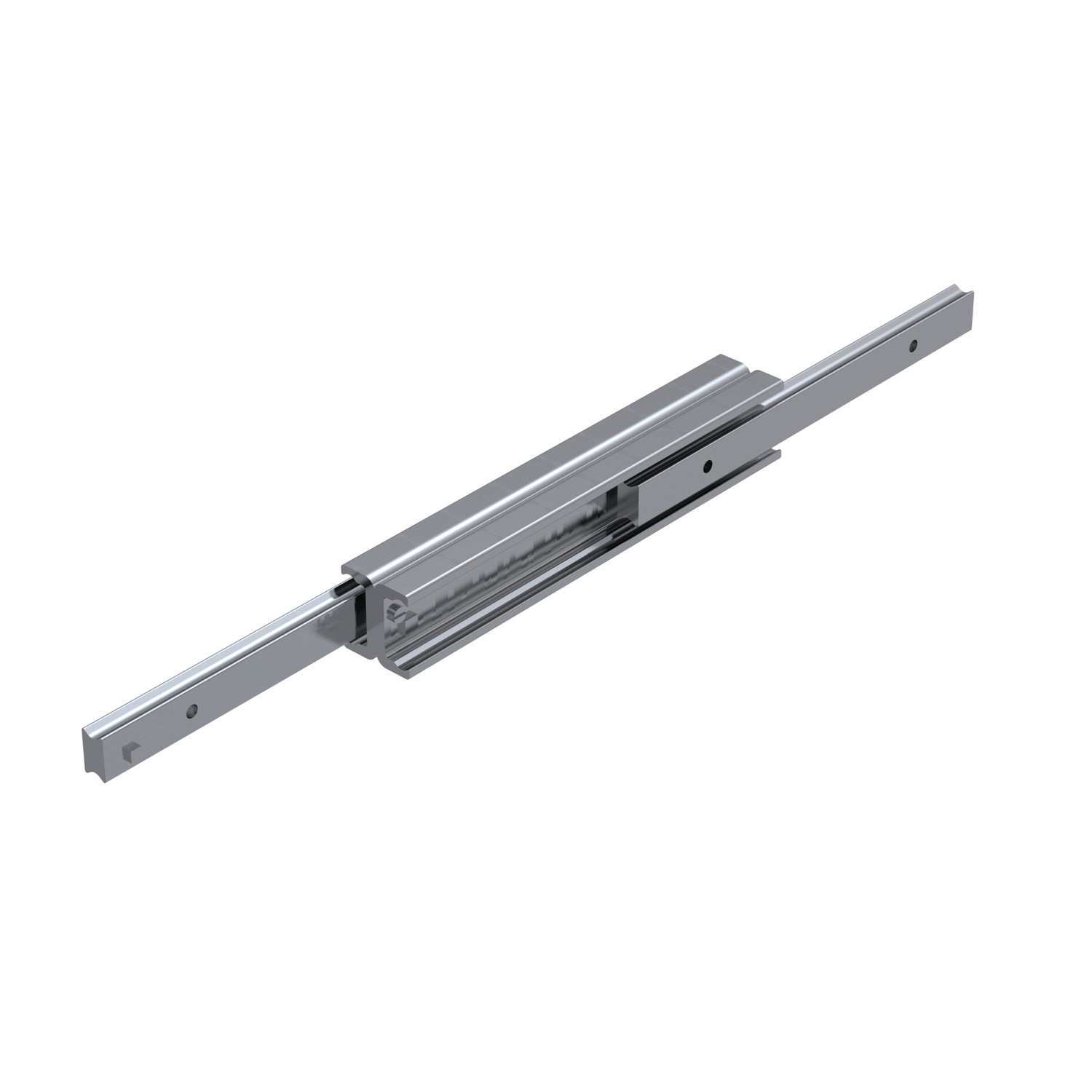 silver coloured  fully telescopic slide